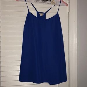 Blue silk J. Crew top